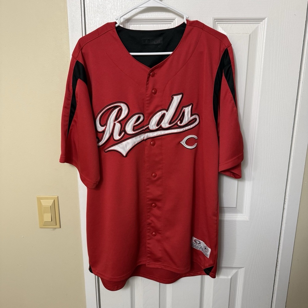 Cincinnati Reds Baseball Jersey True Fans Size Large Big Red Machine